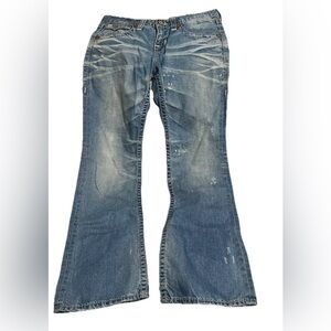 Big Star Liv Boot Jeans Women's Size 26L Blue Denim 30x34 Med Wash Distressed